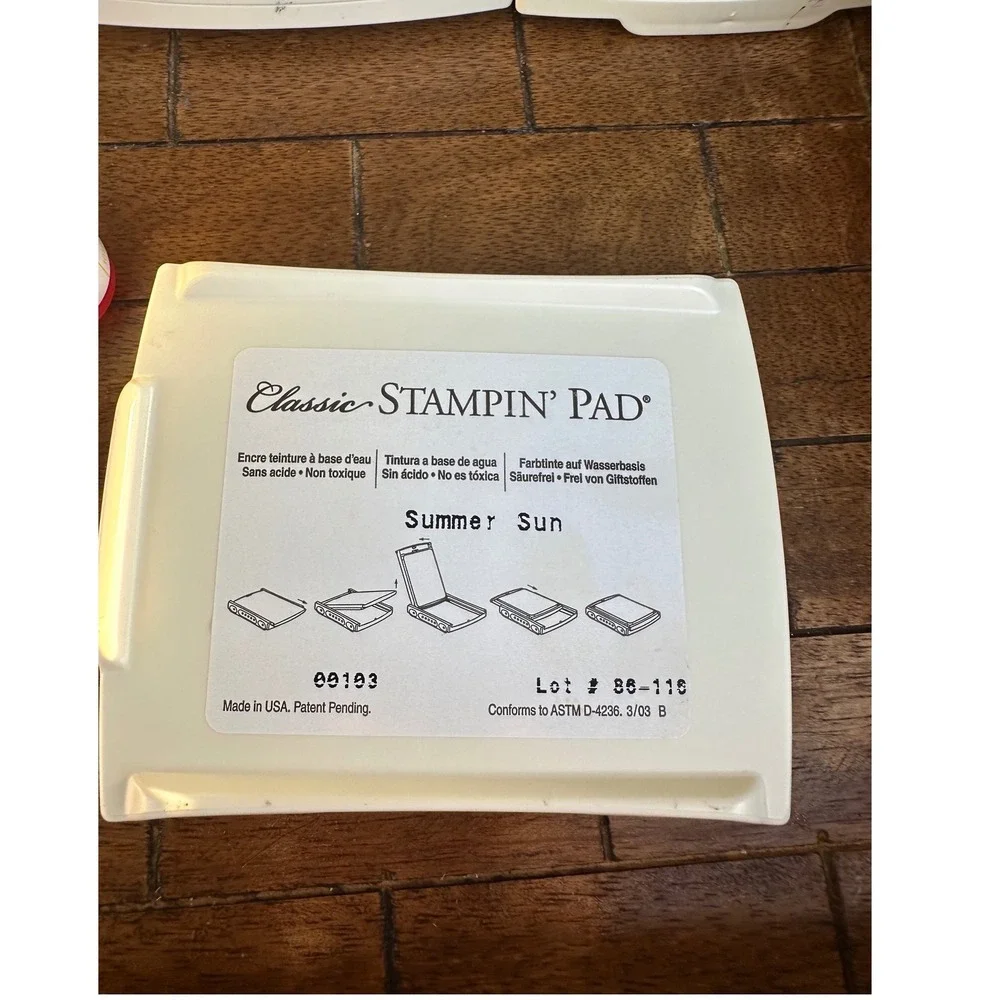 Stampin Up Summer Sun Classic Stampin Pad and Ink Refill Set Water Based Dye Ink
